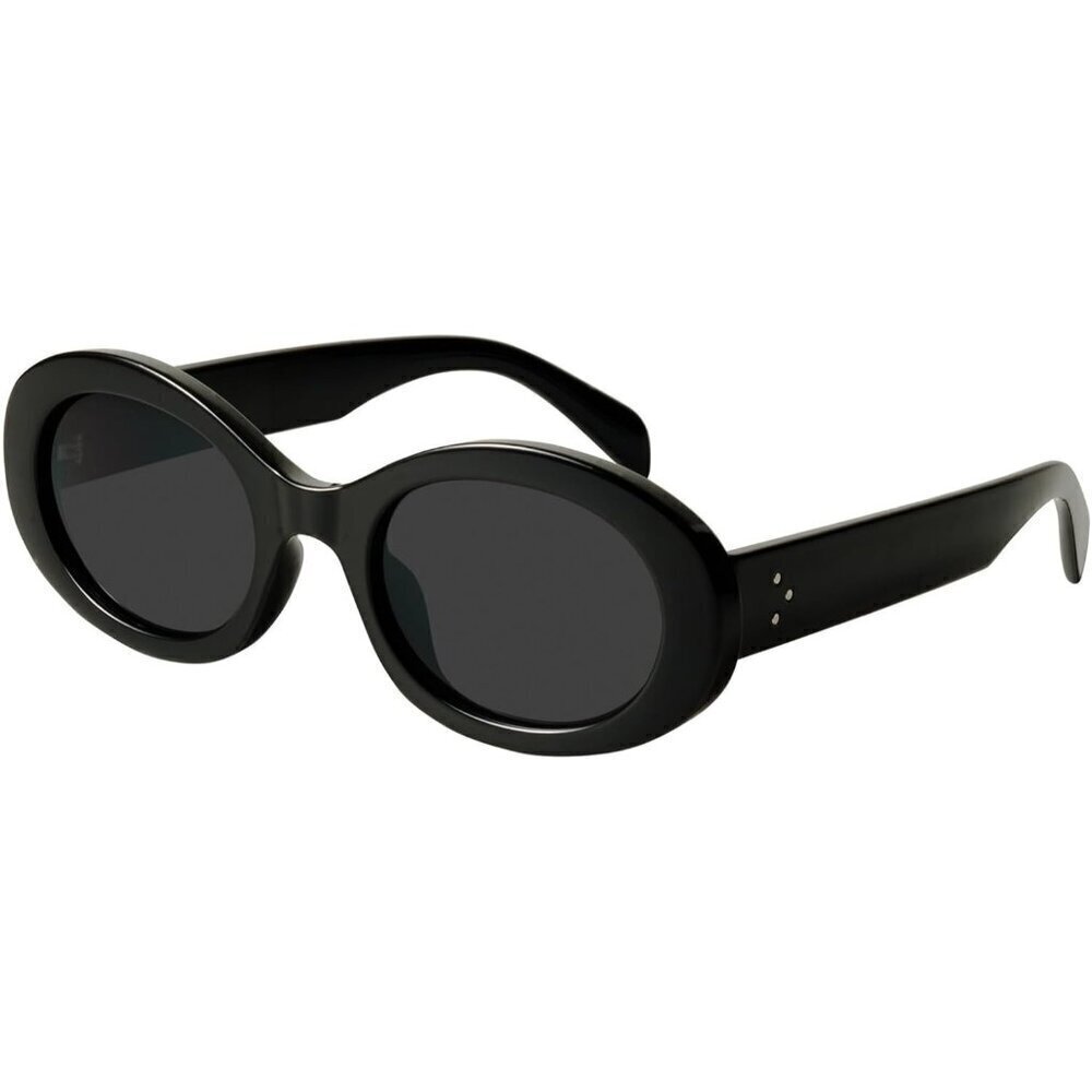 Mosanana Sunglasses Women Black Oval Retro Trendy Cute Fashion 90s Style Eyewear